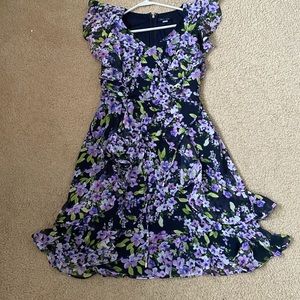 Flowers dress black and lilac